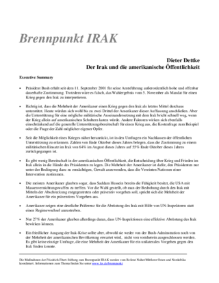 Der Irak und die amerikanische Öffentlichkeit