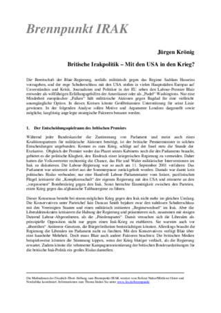 Britische Irakpolitik