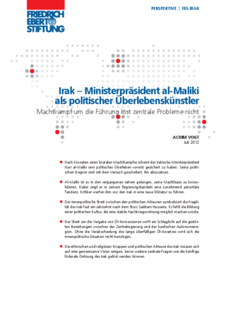 Irak - Ministerpräsident al-Maliki als politischer Überlebenskünstler